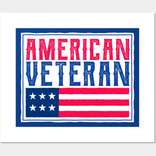 American Veteran - Retro design Posters and Art